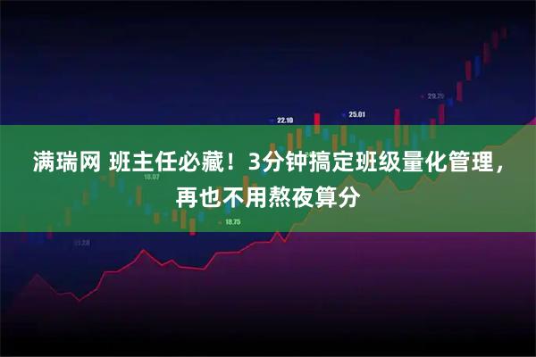 满瑞网 班主任必藏！3分钟搞定班级量化管理，再也不用熬夜算分