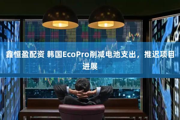 鑫恒盈配资 韩国EcoPro削减电池支出，推迟项目进展